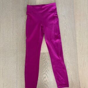 Women Lululemon Magenta Active Leggings